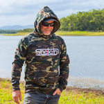 Product image for Hoodie Embroidered Snatch Logo Camo Green