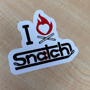 Bumper Sticker I Love Snatch Stacked