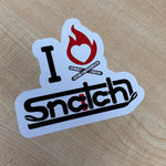 Product image for Bumper Sticker I Love Snatch Stacked
