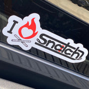 Bumper Sticker I Love Snatch Horizontal