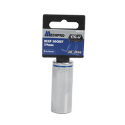 Mechpro Blue Single Deep Socket 19mm 3/8In Drive Metric - MPB21719