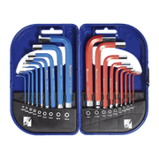 Mechpro Blue Hex Key Short Arm Set Metric/SAE 18pc - MPBHK107K