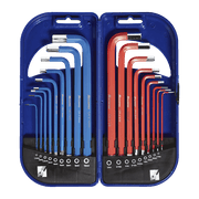 Mechpro Blue Hex Key Long Arm Set Metric/SAE 18pc - MPBHK109K