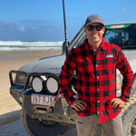 Product image for Flanno Unlined Shirt Snatch Red Black