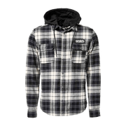 Flanno With Hood Long Sleeve Black