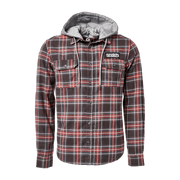 Flanno With Hood Long Sleeve Charcoal