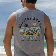 Singlet Graphic Print Bogged N Burnt Grey