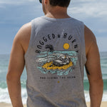 Product image for Singlet Graphic Print Bogged N Burnt Grey