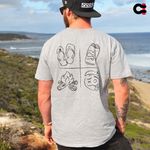 Product image for Crew Tee Graphic Print Flat Out Camping Grey