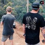 Product image for Crew Tee Graphic Print Flat Out Camping Black