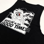 Product image for Muscle Top Graphic Print Reelin in the Good Times Black